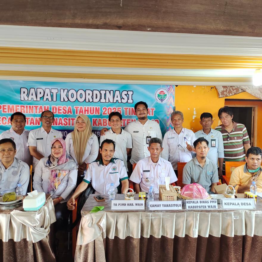 Desa Mario Menjadi Tuan Rumah Rapat Koordinasi Pemerintah Desa Tahun 2025 Kecamatan Tanasitolo